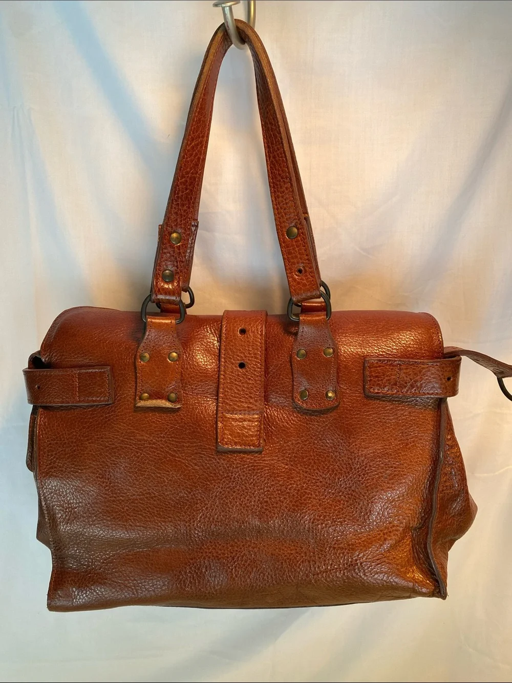 Candela brown leather shoulder bag satchel